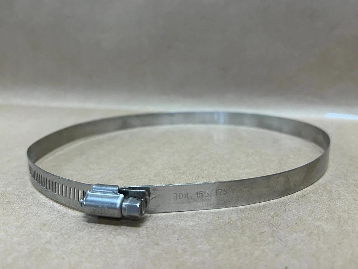 Used 304 155-178 155mm-178mm Stainless Steel Hose Clamps - Lot of 5