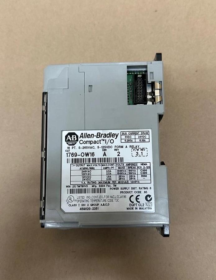 Used Allen Bradley 1769-OW16 Ser A Output Module, Compact I/O
