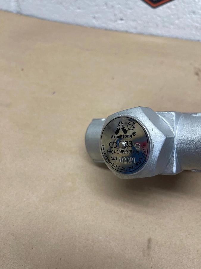 Used Armstrong CD 335 Steam Trap with Integral Strainer, 1/2” NPT, 600 Psig