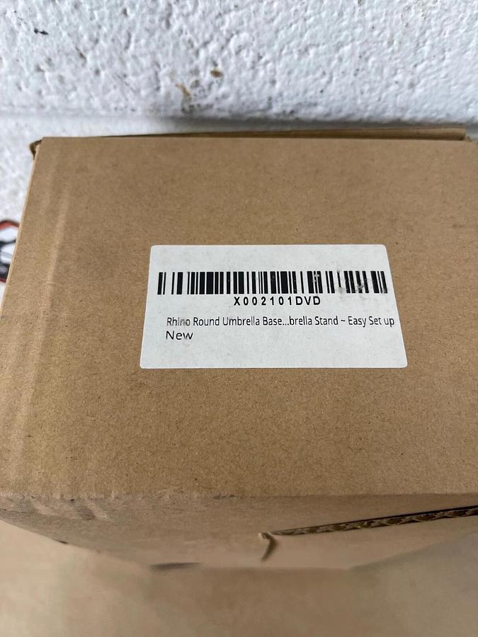 Used Rhino Basemate, 18” Umbrella Base Weight Bag w/ Sand Scoop