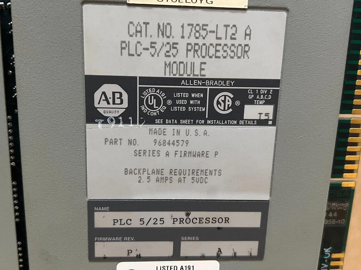 Allen Bradley 1785-LT2, Ser A PLC-5/25 Processor Module *NEW*