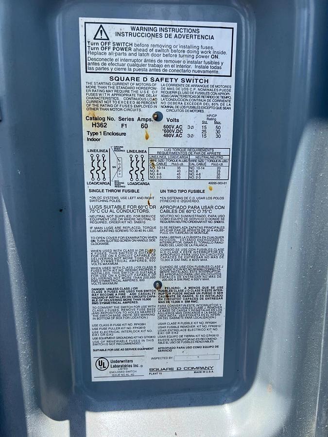 Used 20Hp Hydraulic Power Pack, Nachi VDC-3B-1A3-E20 Vane Pump, 85 Gal Tank