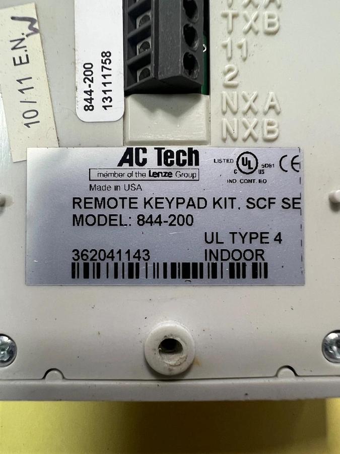Used AC Tech 844-200 Remote Keypad