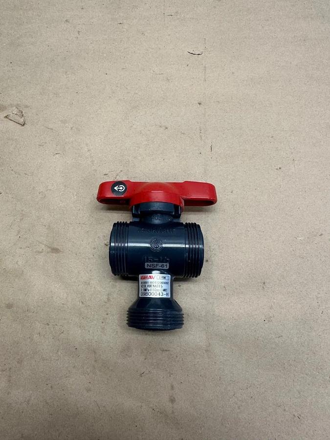 Used ASAHI 09B00043-H 3-Way Ball Valve *NEW*