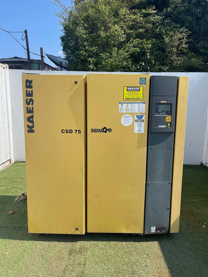 Used Kaeser CSD 75 Rotary Screw Air Compressor, 75Hp, CFM: 283, PSIG: 175