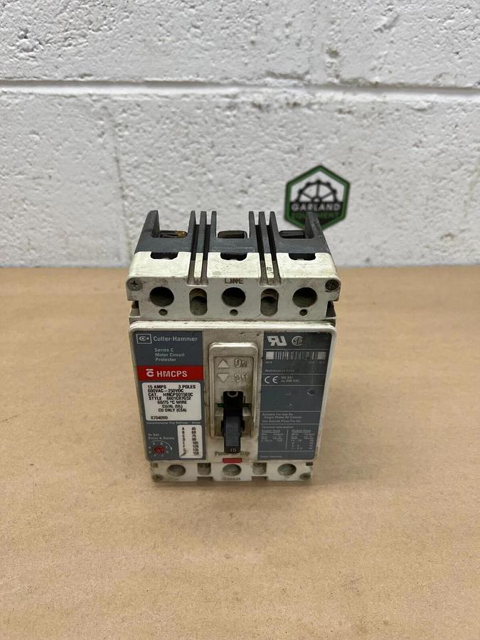 Used Cutler Hammer HMCPS015E0C 15A, 3 Pole Motor Circuit Protector