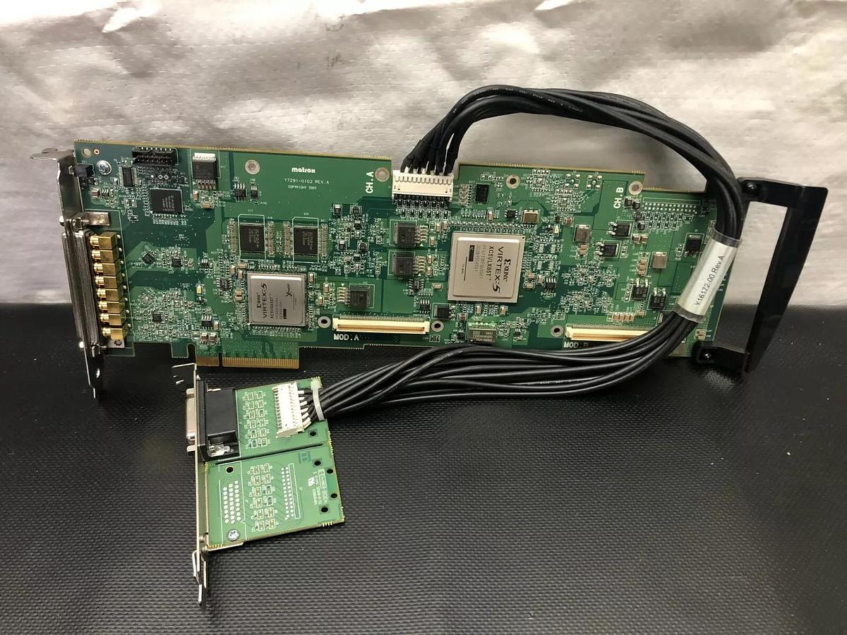 Used Matrox XM102/12/8000, Y7191-0102 REV. A w/ XM102/12/CBL Video Capture Card