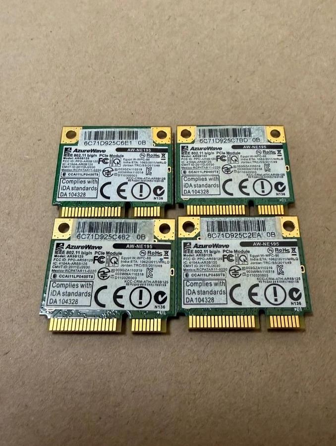 Used AzureWave AW-NE195 PCle Module - Lot of 4