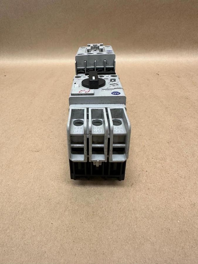 Used Allen Bradley 140M-C2E-C16 Ser C Circuit Breaker w/ 100-C16*10 Contactor