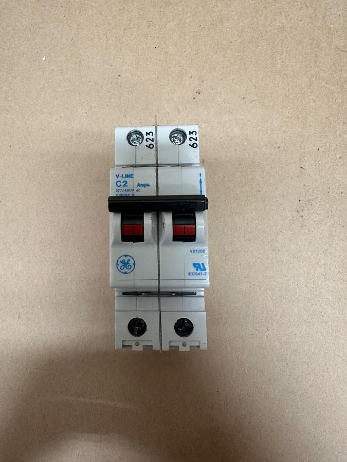 Used General Electric C2 V-Line Circuit Breaker, 2 Pole