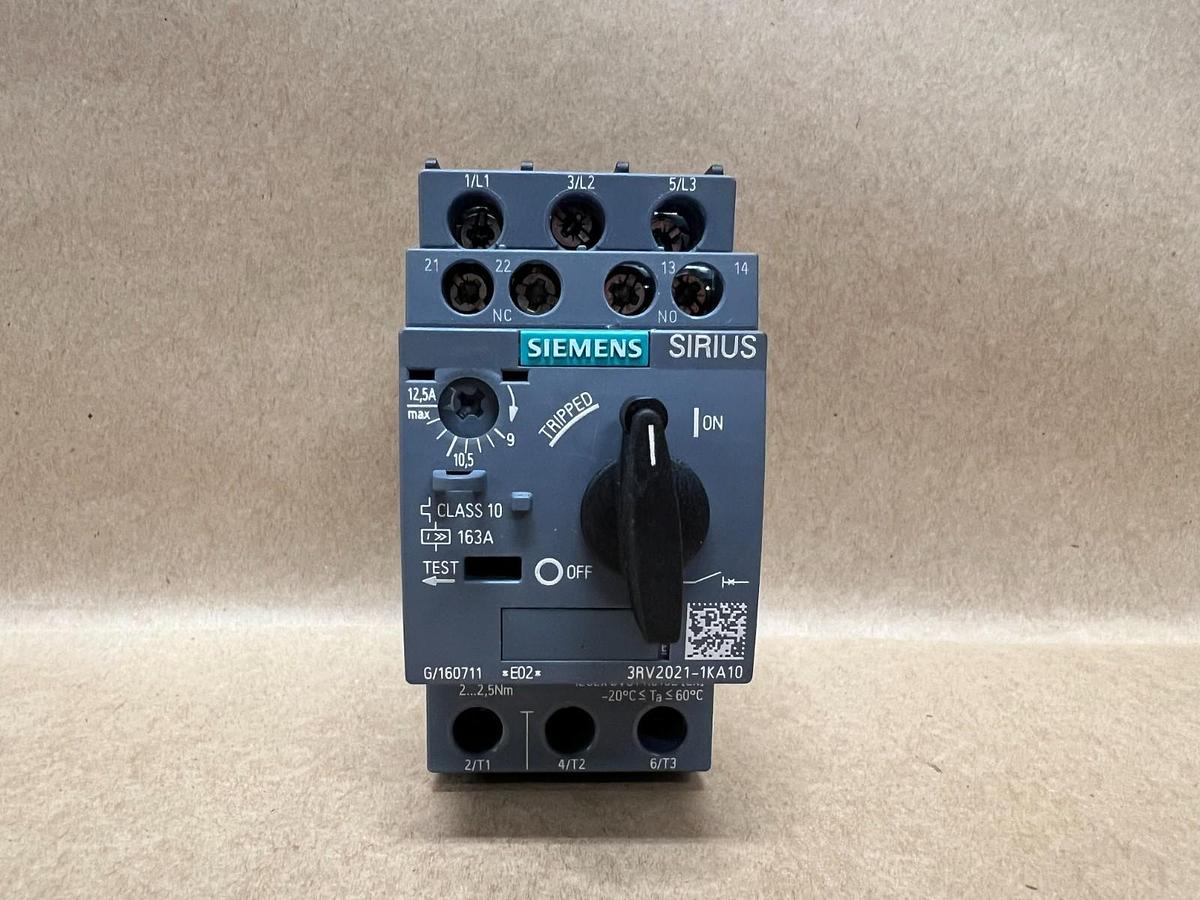 Used Siemens 3RV2021-1KA10 SIRIUS, Class 10 Circuit Breaker