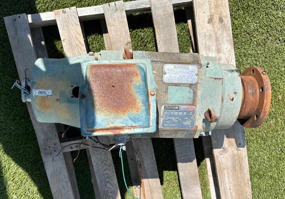 Used Reliance Electric P21L1313B 10Hp Motor @ 2345 Rpm, 460V, 3 Phase, 80Hz