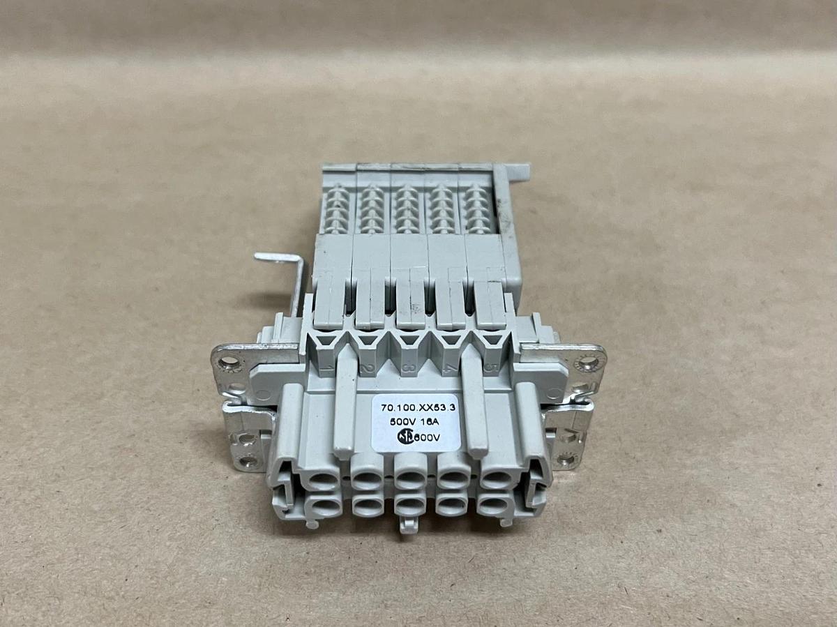 Used Wieland 70.100.XX53.3 10-Pole Female Adapter - Lot of 2