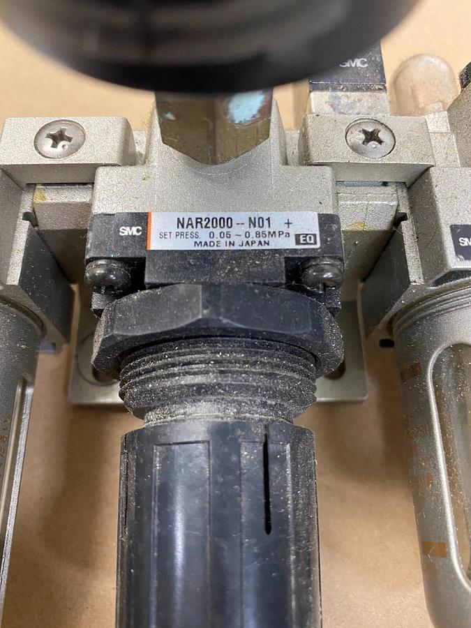 Used SMC NAF2000-N01D-C, NAR2000-N01, NAL2000-N01-3C Filter Regulator Assembly