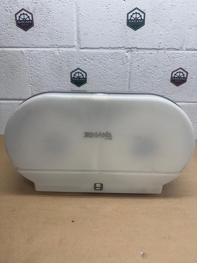 Used Sanis Double Roll Jumbo Toilet Tissue/Paper Dispenser