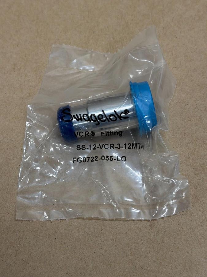 Used Swagelok SS-12-VCR-3-12MTW VCR Fitting *FACTORY SEALED*