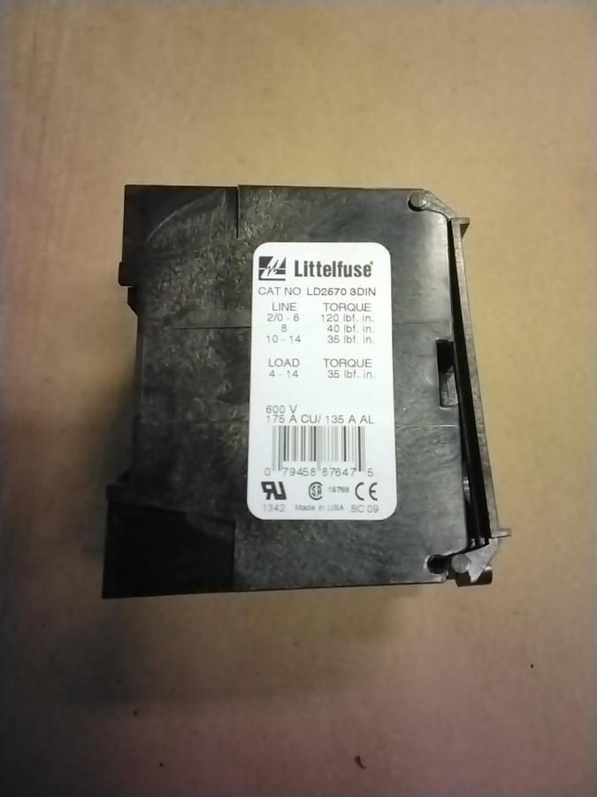 Used Littlefuse L60030M-2C Fuse Block, 600V-30A