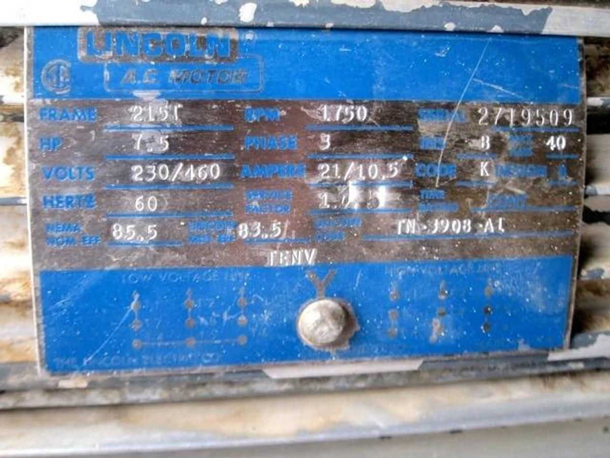 Used Gast Pump 5565-P102 Lincoln 7.5 hp Motor