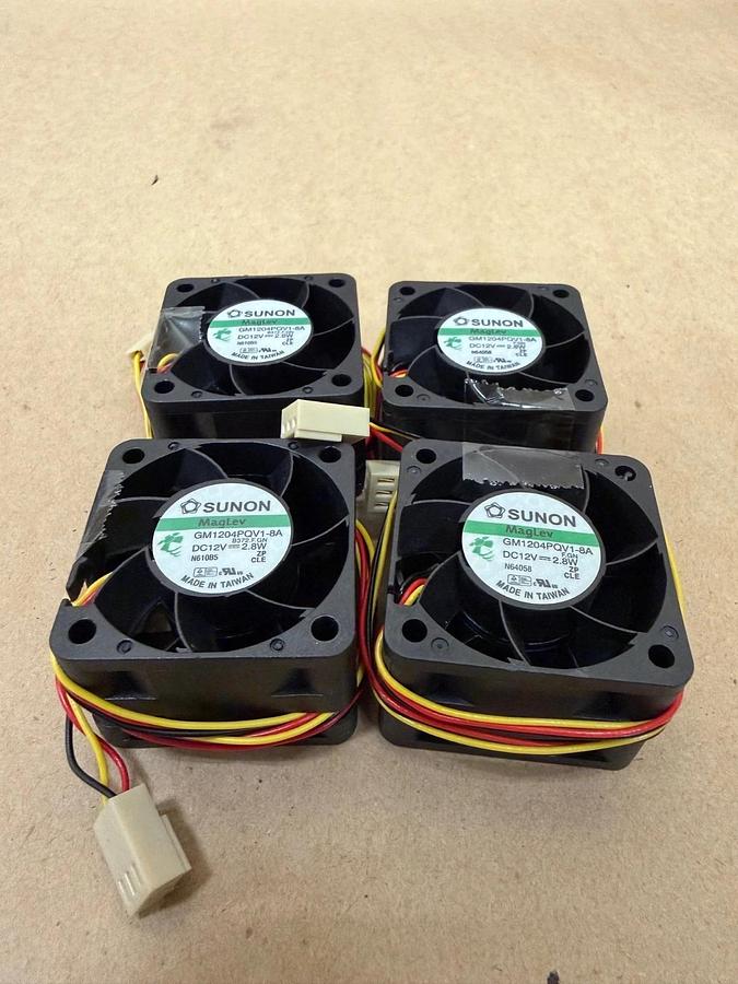 Used SUNON GM1204PQV1-8A MagLev Axial Fan - Lot of 4