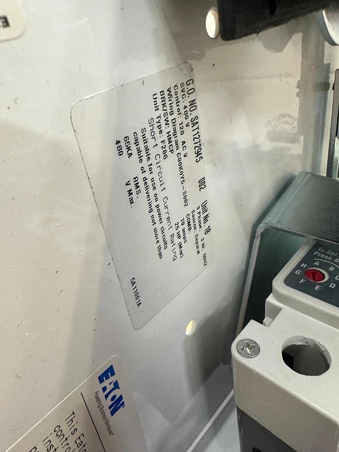 Used Eaton MCC Bucket Size 2 Starter (AN19GNO), 70A Breaker (HMCP070M2C) *NEW*