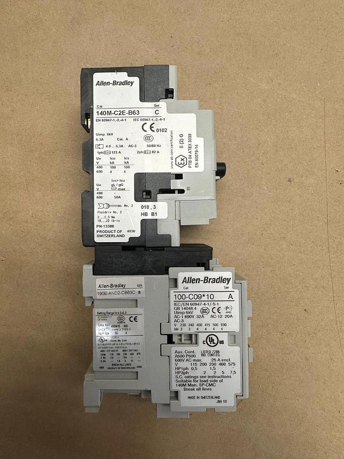 Allen Bradley 190E-AND2-CB63C Economy Starter with Circuit Breaker *NEW*