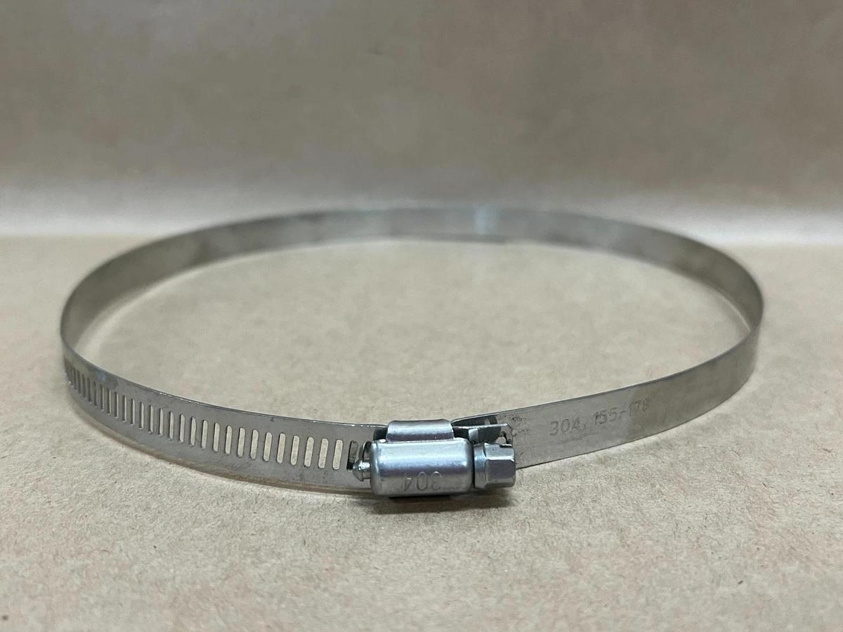 Used 304 155-178 155mm-178mm Stainless Steel Hose Clamps - Lot of 5