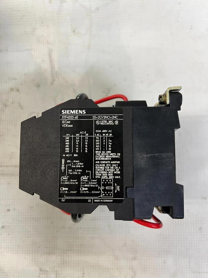 Used Siemens 3TF4322-6E Reversing Contactor