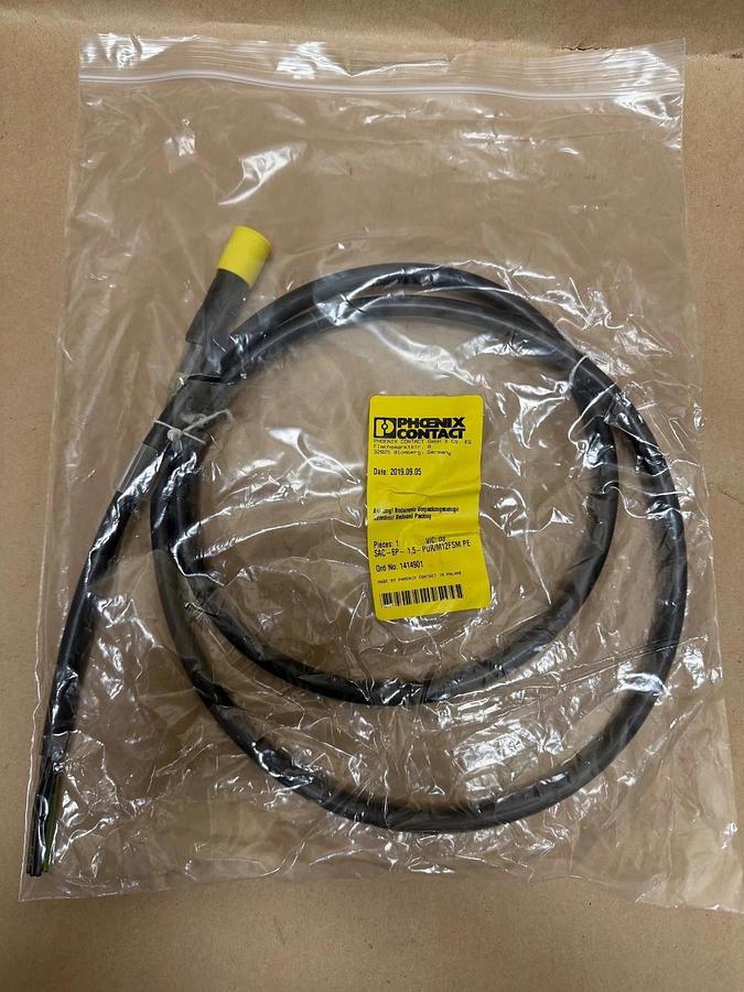 Used Phoenix Contact SAC-6P-1,5-PUR/M12FSM PE Power Cable *NEW*
