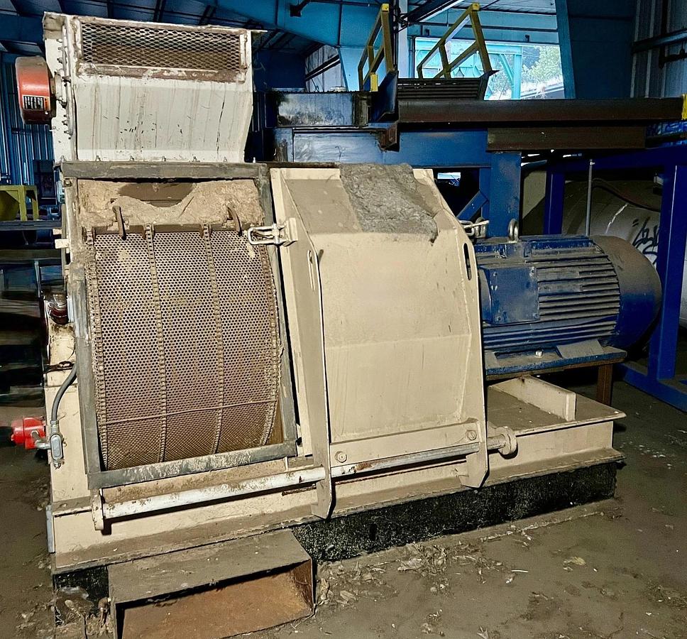 Used Andritz 43245 Hammer Mill & 1224 Feeder, 350Hp @ 1780RPM Motor