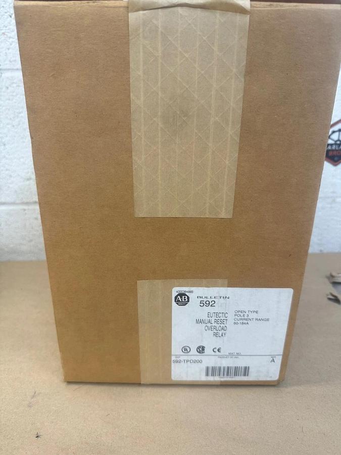 Allen Bradley 592-TDP200 Eutectic Manual Reset Overload Relay, Open Type, 3 Pole