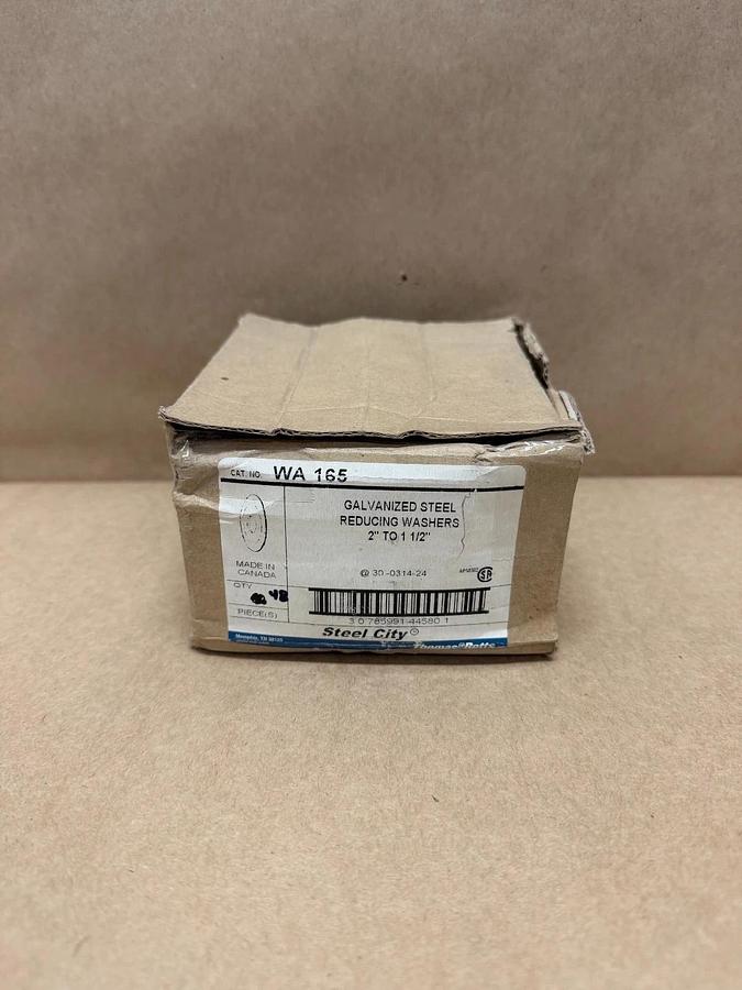 Thomas & Betts WA 165 Galvanized Steel Reducing Washers 2” to 1-1/2” (box of 48)