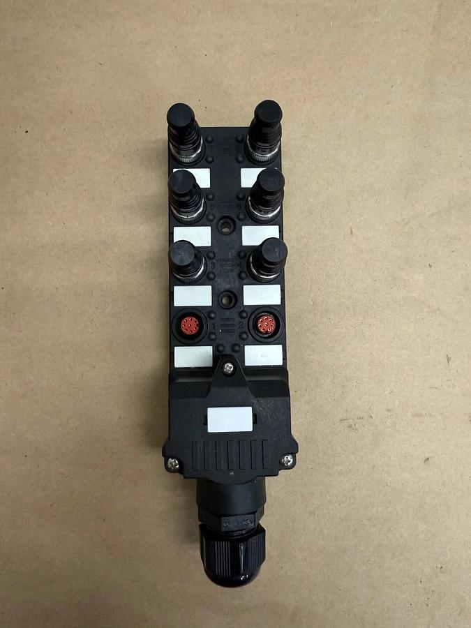 Used IDEM 140213 Junction Block, 8-Ports, 8-Pin M12 Sockets