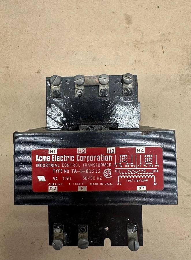 Used ACME Electric Corp. TA-1-81212 Control Transformer
