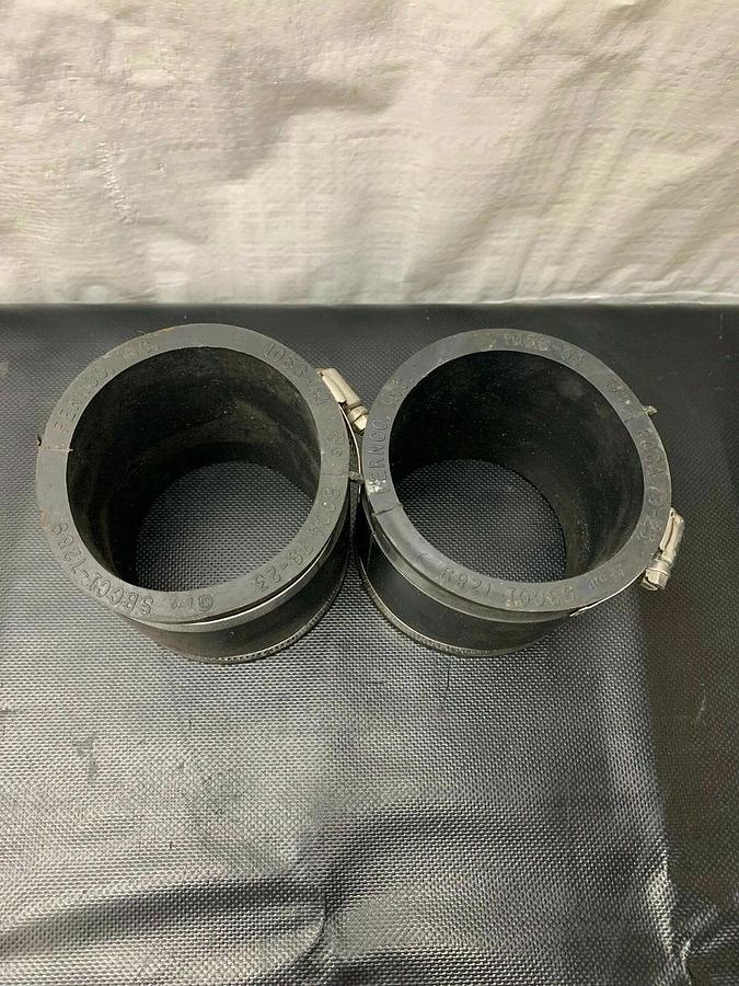 Used Fernco 1056-33 Flexible Coupling 3x3” (Lot of 2)