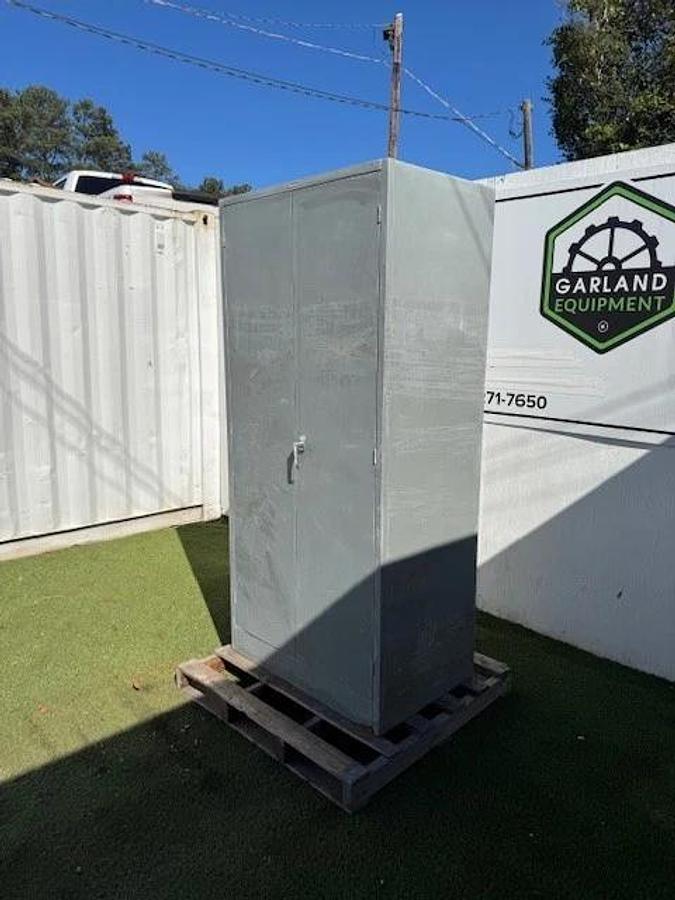 Used Hallowell 3-Shelf Storage Cabinet W:36” D:24” H:72” w/ Locking Handle, No Key