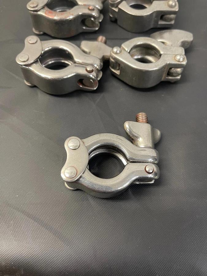 Used 3/4” Tri-Clamp Cover, Single Pin Heavy Duty Stainless Steel 304, Lot of 9