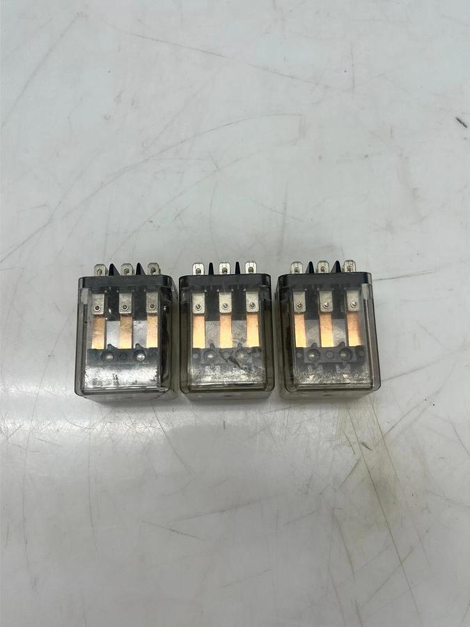 Used Potter & Brumfield KUP-14D15-24 24 VDC Industrial Relay - Lot of 3