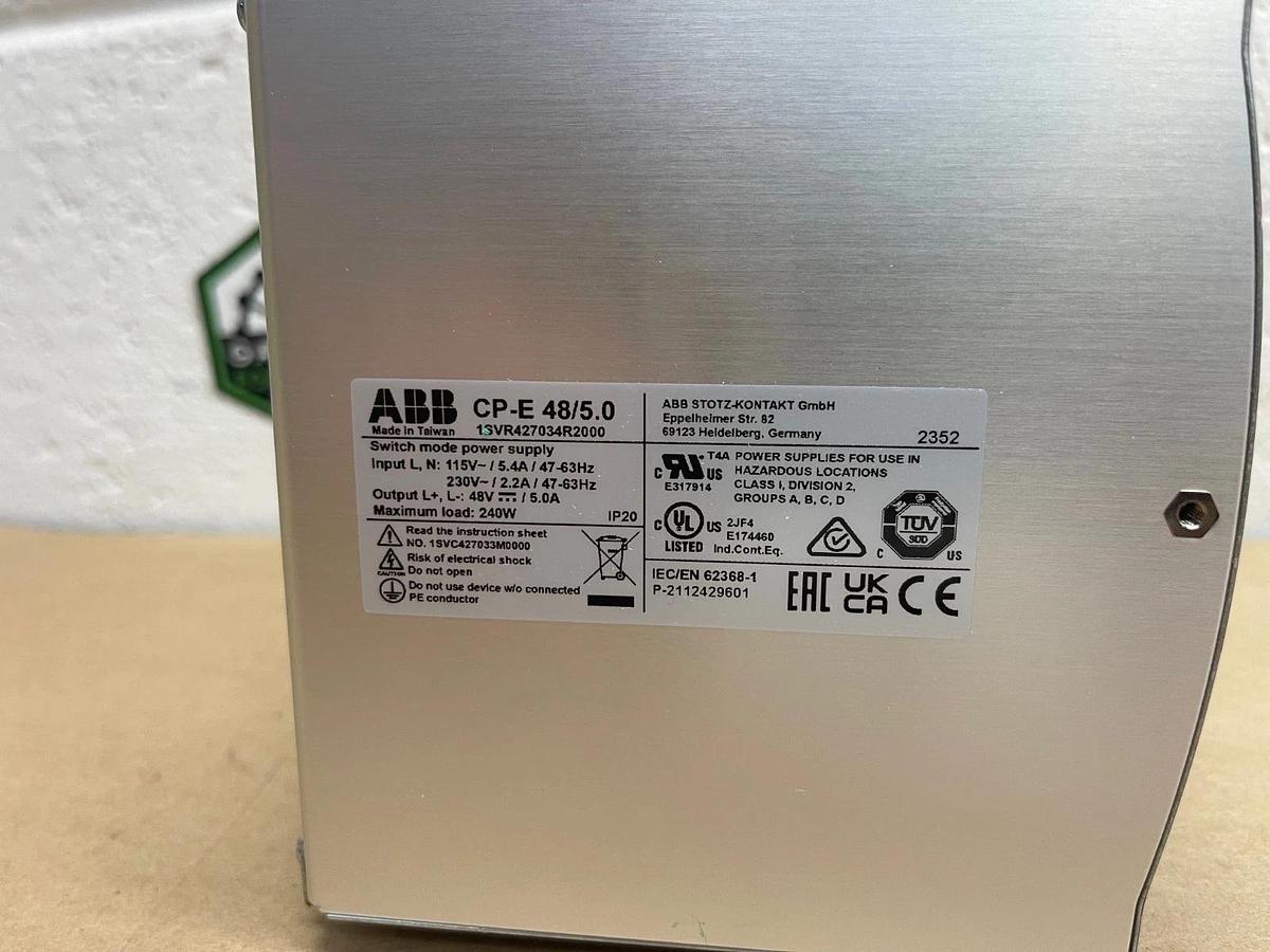 Used ABB 1SVR427034R20000 Switch Mode Power Supply CP-E 48/5.0 *NEW*