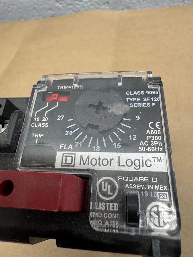 Used Square D 9065SF120 Overload Relay, A600, P300