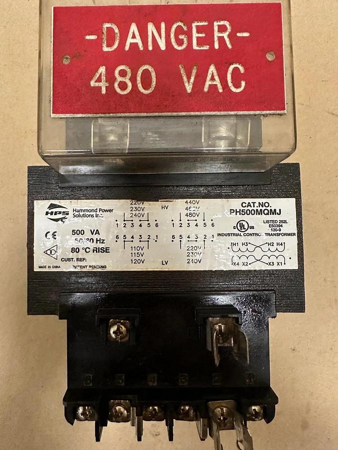 Used Hammond Power Solutions PH500MQMJ 500VA, 50/60Hz Control Transformer