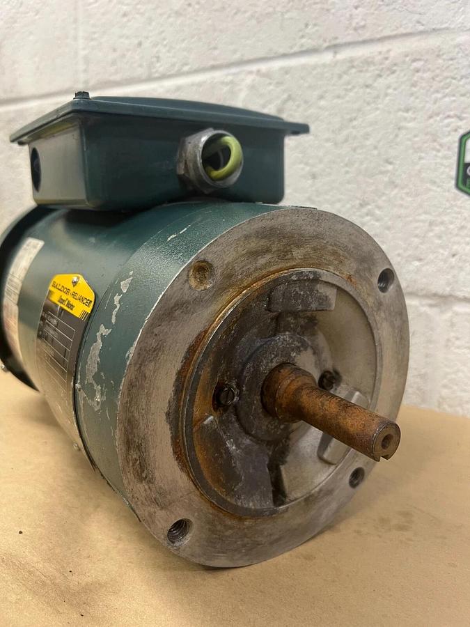 Used Baldor Reliance VEUHM3546 SuperE Motor 1Hp 1760RPM 3Ph 60Hz 56C Fr, 208-230/460V