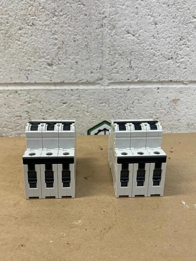 Used Siemens 5SY43 3 Pole Circuit Breaker - Lot of 2