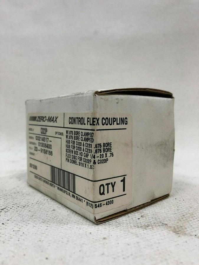 Used Zero-Max CO23P Control Flex Coupling w/ Schmidt Coupling