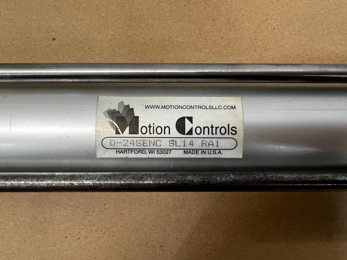 Used Motion Controls D24SENC SL14 RA1 Pneumatic Cylinder 3/4” ram