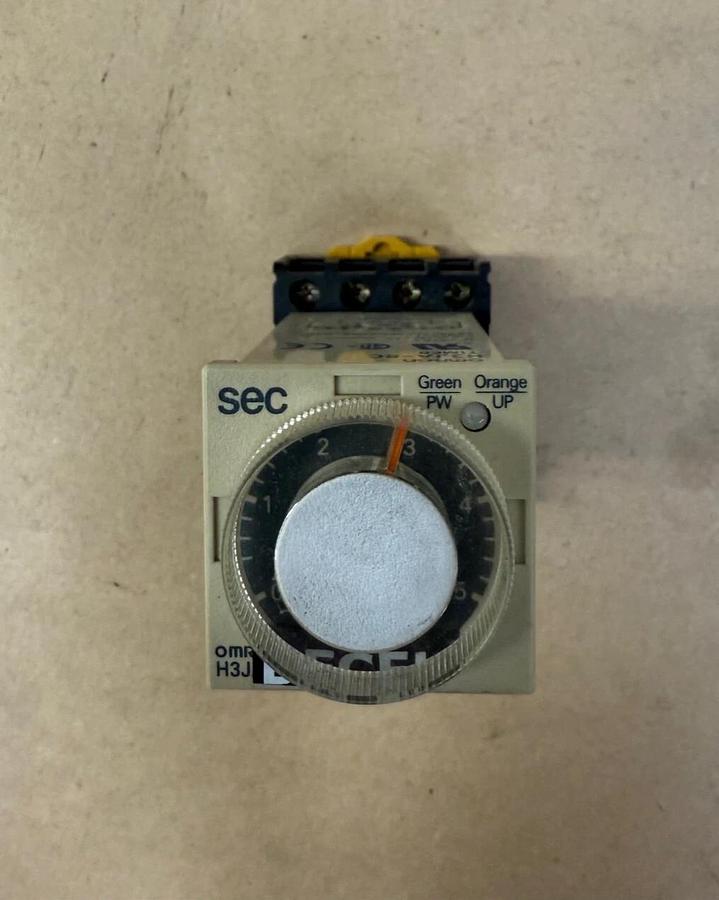 Used Omron H3JA-8C Timer with Base, 100/120 VAC, 50/60 Hz