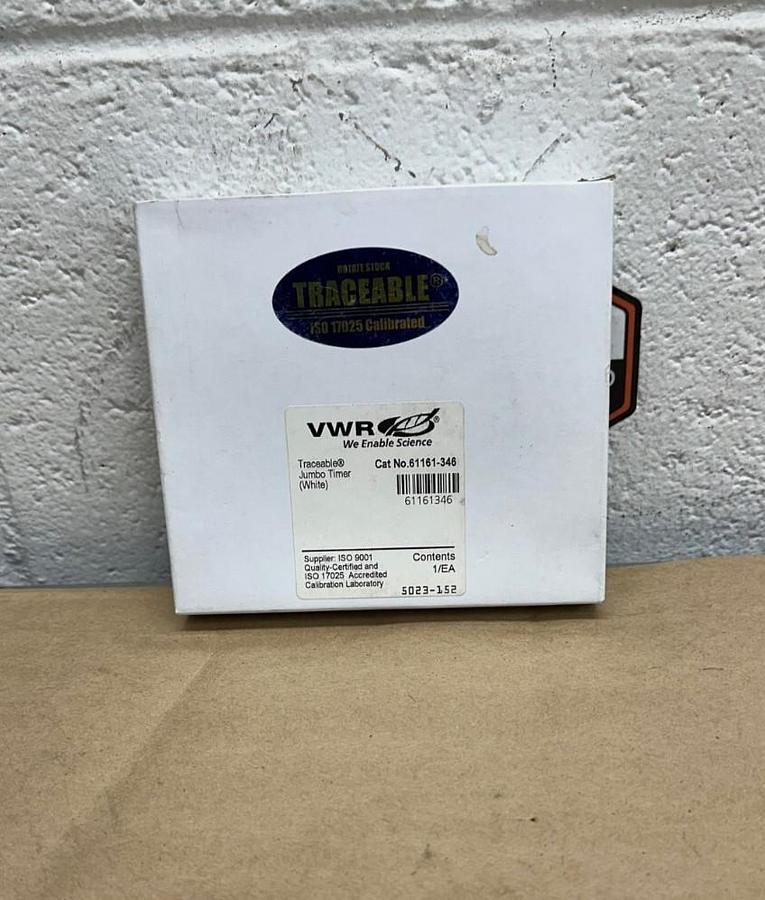Used VWR 61161-346 Traceable Jumbo Timer (White)