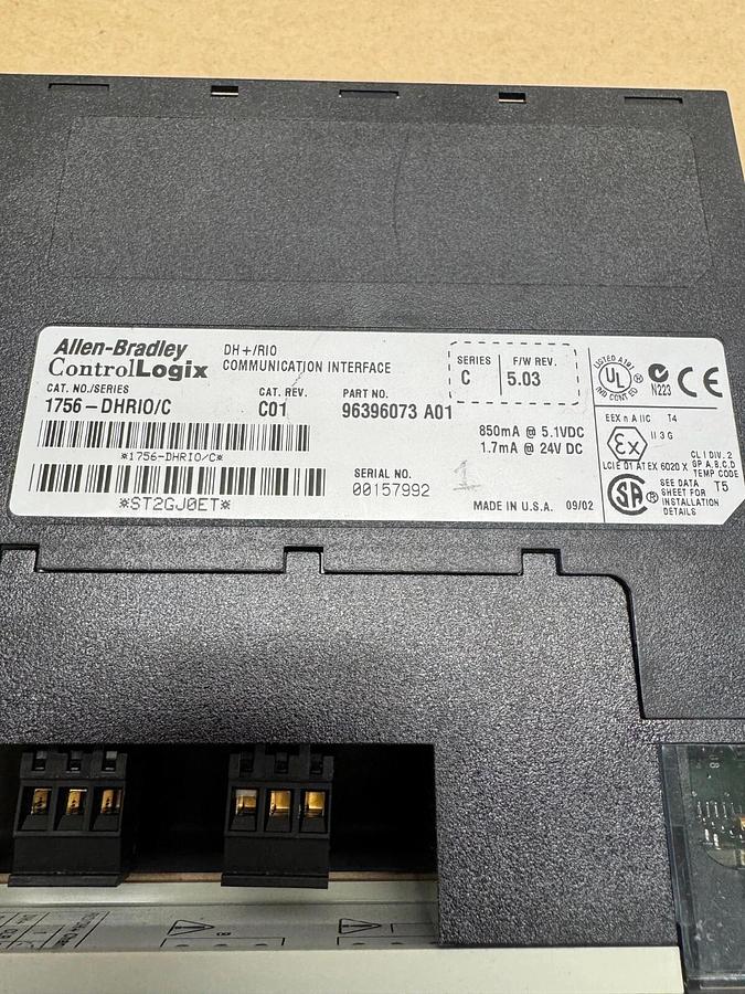 Used Allen Bradley 1756-DHRIO/C ControlLogix Communication Interface, Ser C, *Tested*