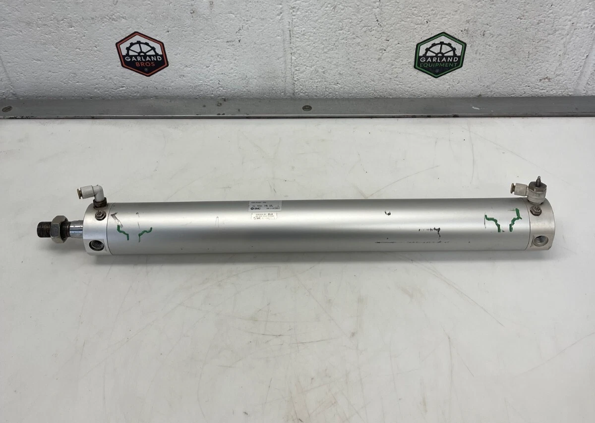 Used SMC CDG1BA50-400 Air Cylinder, Single Rod, 145 PSI, Max Press 1.00 MPa
