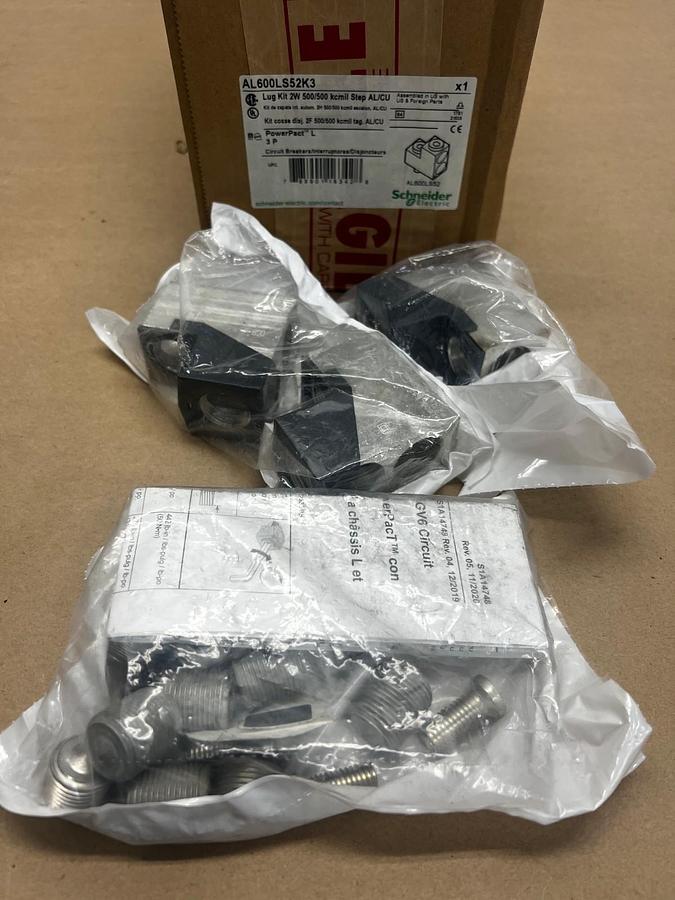 Used Schneider Square D AL600LS52K3 Lug Kit Circuit Breaker Lugs Only *NEW*