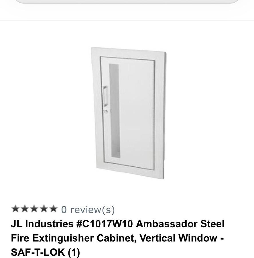 JL Industries C1025F10 Recessed Fire Extinguisher Cabinet